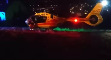 Interwencja służb ratunkowych w Rychwałdzie – lądowanie śmigłowca LPR