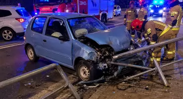 Kolizja na Żywieckiej w Bielsku Białej z udziałem pijanego kierowcy Fiata
