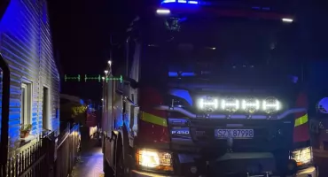 Pożar budynku mieszkalnego w Międzybrodziu Żywieckim na ulicy Strażackiej