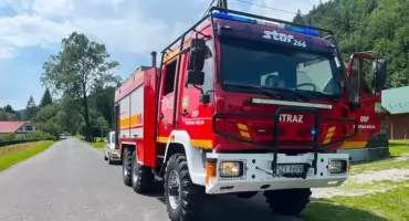 Niebezpieczeństwo w Sopotni Wielkiej Pożar sadzy w kominie wymagał interwencji