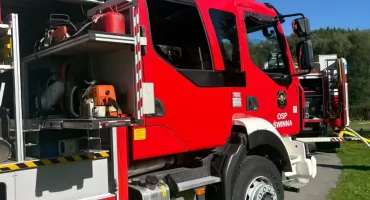 Pożar domku letniskowego w Pewli Małej jedna osoba poszkodowana