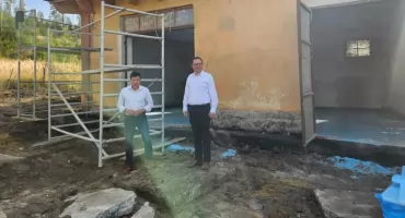 Wicewojewoda odwiedza Soblówkę i nadzoruje budowę gminnego magazynu ochrony